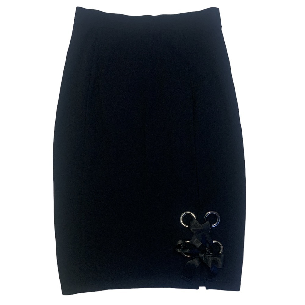 Project Runway Size Small Black Pencil Skirt with tie